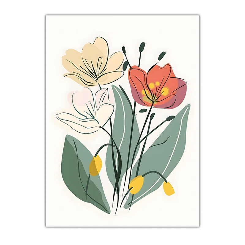 Floral Line Art Print