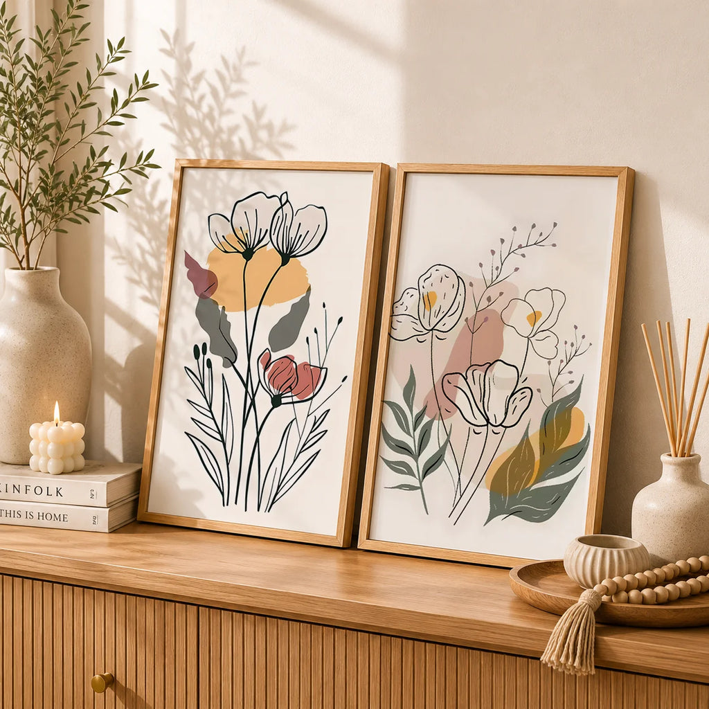 Floral Line Art Print