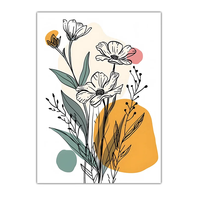 Floral Line Art Print