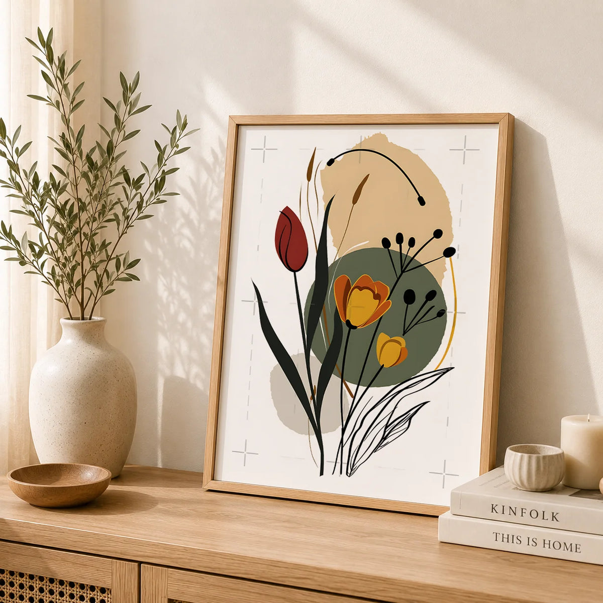 Floral Line Art Print