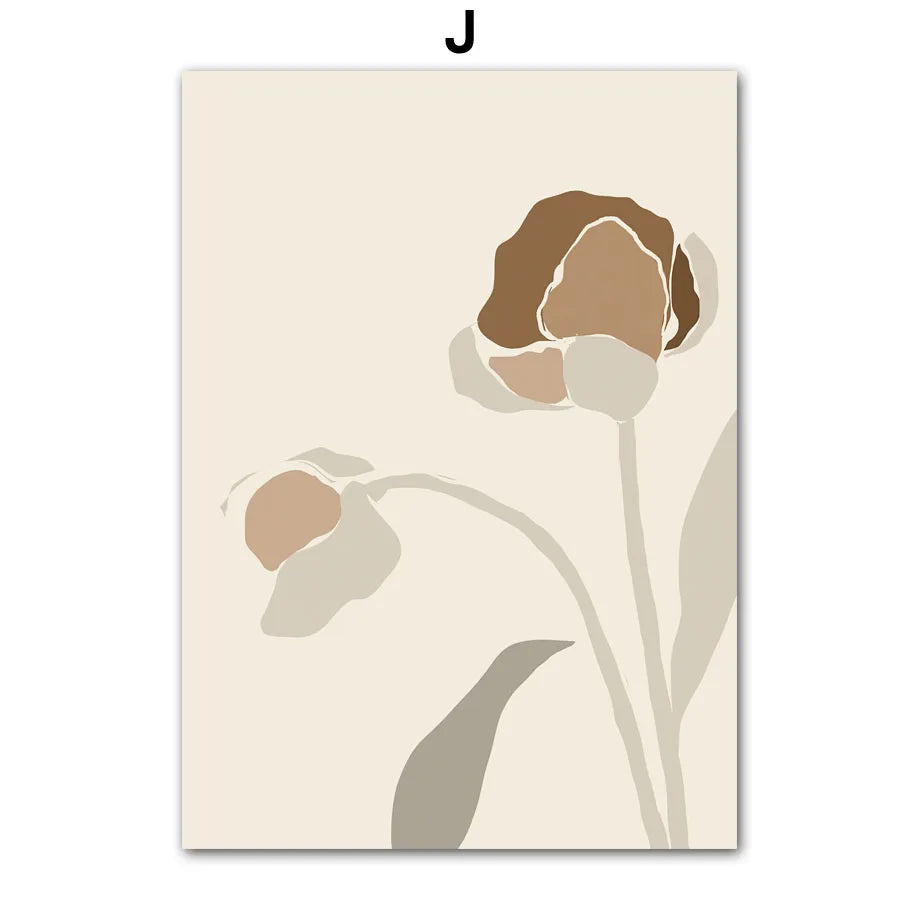 Girl with Botanicals Canvas