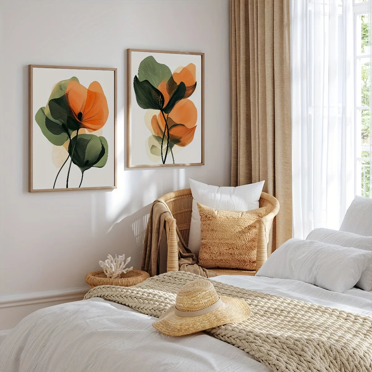 Floral Canvas Set — Set of 2