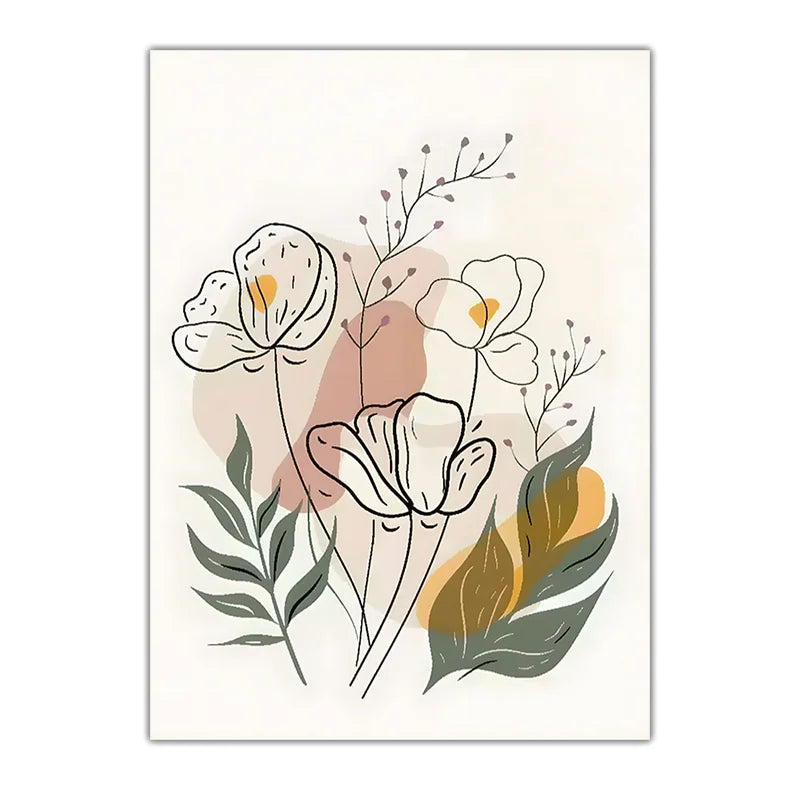 Floral Line Art Print
