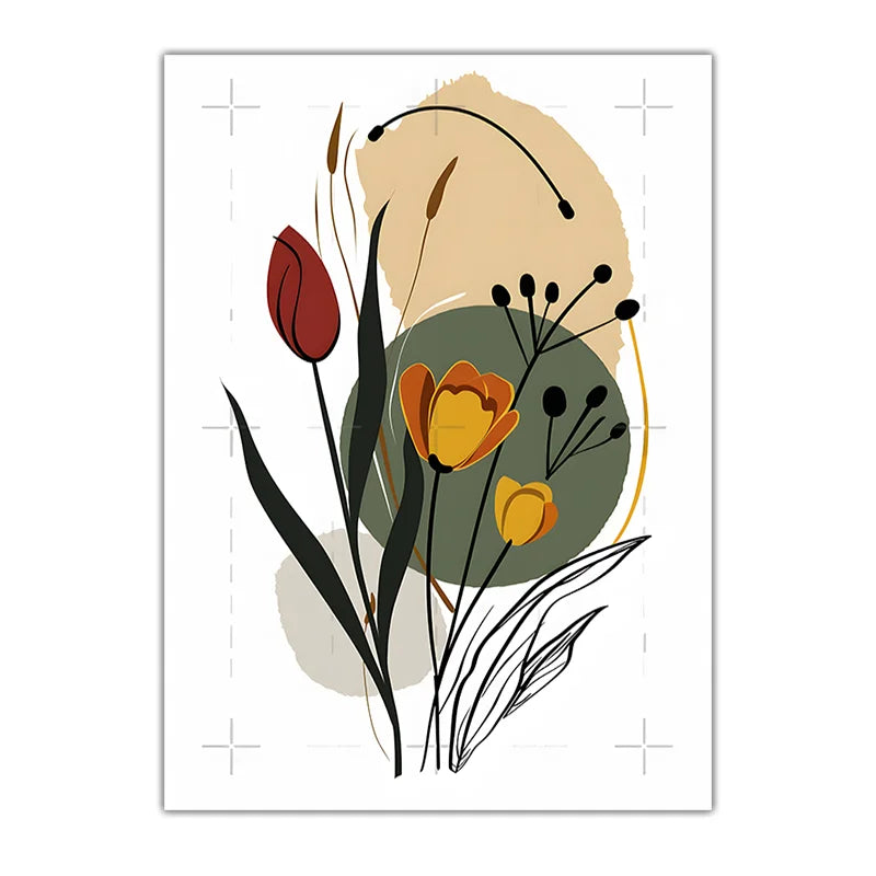 Floral Line Art Print