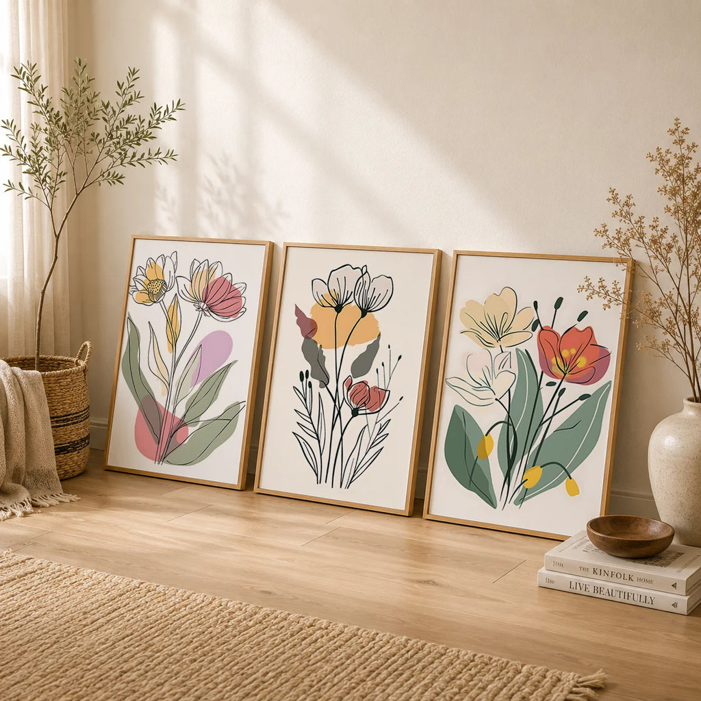 Floral Line Art Print