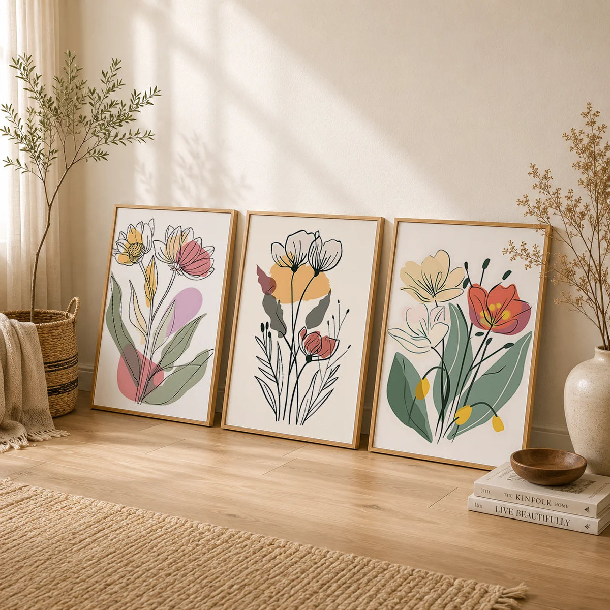 Floral Line Art Print