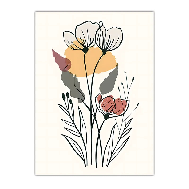 Floral Line Art Print