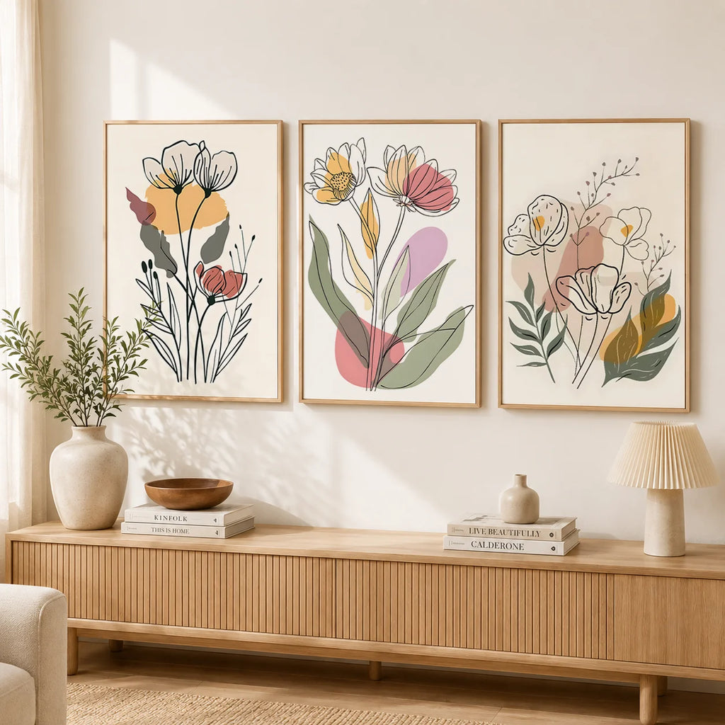 Floral Line Art Print