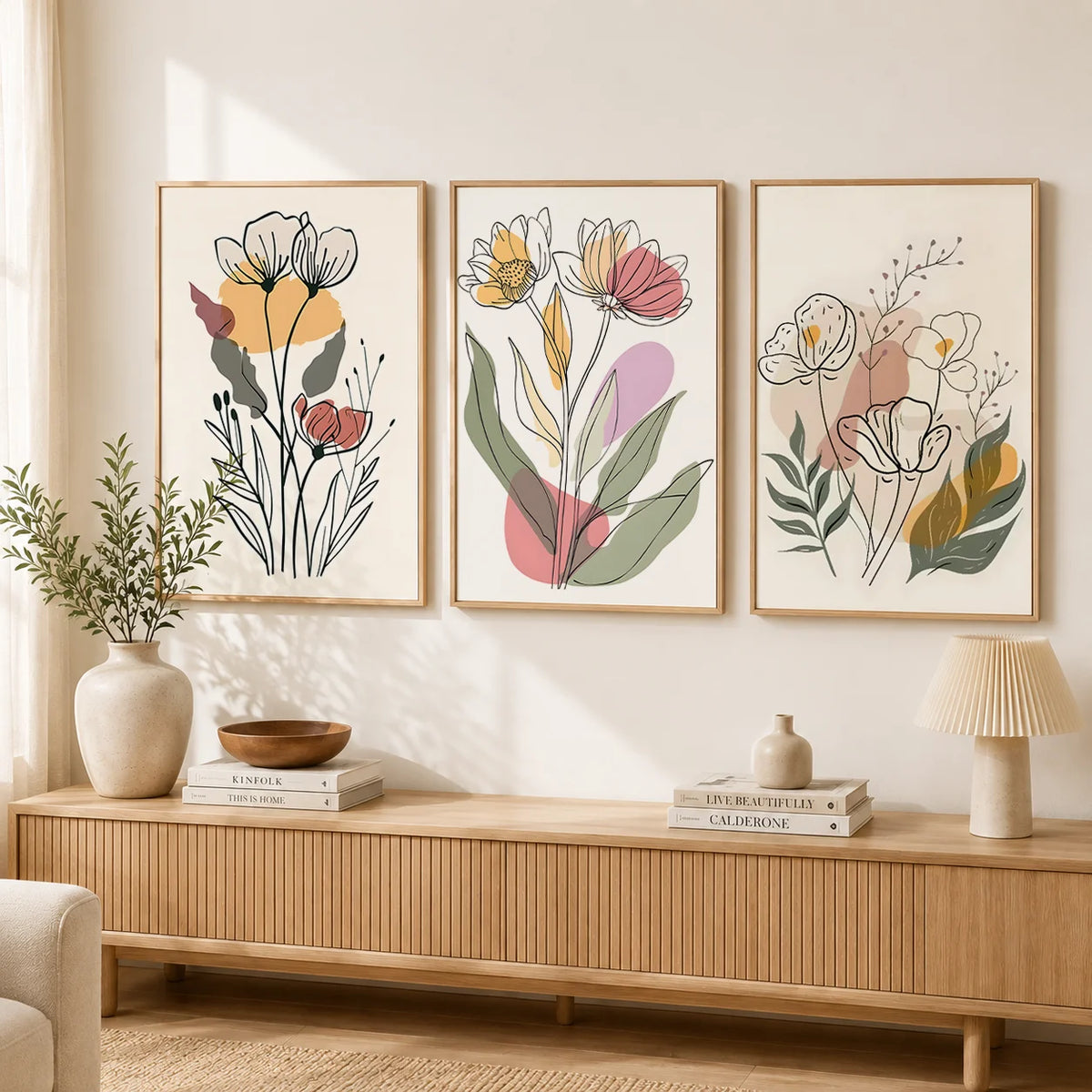 Floral Line Art Print